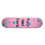 Light pink sky blue tiny and big polka dots skate decks