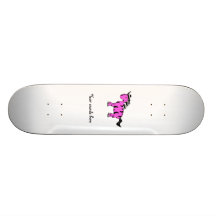 Light pink zebra cute skate deck