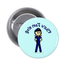 Light Police Officer Girl Buttons