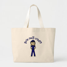 Light Police Officer Girl Canvas Bag