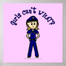 Light Police Officer Girl Posters
