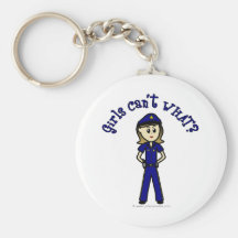 Light Police Officer Key Chain