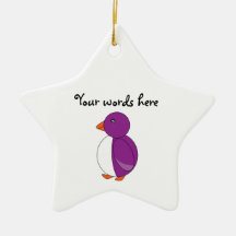 Light purple penguin christmas ornaments