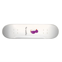 Light purple penguin custom skateboard
