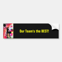 Light Rainbow with Cheerleader Bumper Stickers