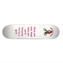 LIght Red Girls BMX Skate Deck