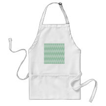 Light Sage Green Zigzags. Apron