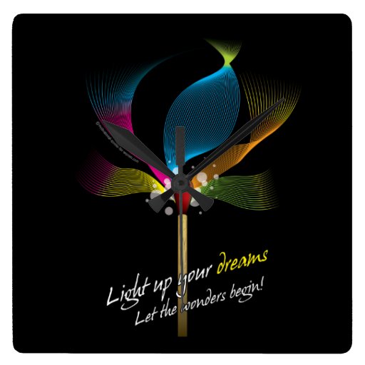 Light Up Your Dreams Wallclocks Zazzle