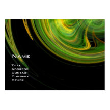LIGHT VORTEX - orange green black yellow Business Cards