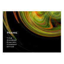 LIGHT VORTEX - orange green black yellow Business Card
