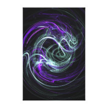 Light Within - Violet & Indigo Swirls Gallery Wrap Canvas