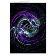 Light Within - Violet & Indigo Swirls Greeting Card