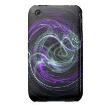 Light Within - Violet & Indigo Swirls Case-Mate iPhone 3 Cases