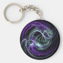Light Within - Violet & Indigo Swirls Keychain