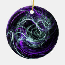 Light Within - Violet & Indigo Swirls Christmas Tree Ornament