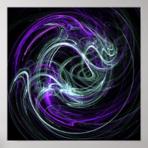 Light Within - Violet & Indigo Swirls Print