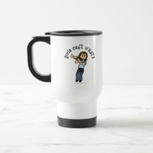 Light Woman Playing Trumpet Mugs