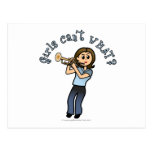 Light Woman Playing Trumpet Postcard