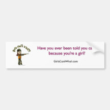 Light Womans Hunting Bumper Sticker