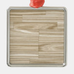 Light Wood Grain Parquet Christmas Ornaments