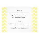 Light Yellow and White Zigzags. Personalized Invites