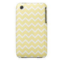 Light Yellow and White Zigzags. iPhone 3 Covers
