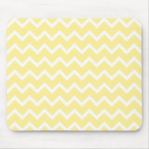 Light Yellow and White Zigzags. Mousepads