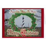 Lighthouse From Our House Merry Christmas Cards