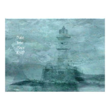 Lighthouse Impasto Invite