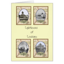 Lighthouses of Lousiana greeting card