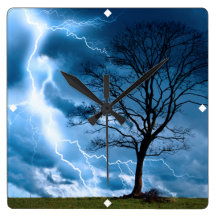 Lightning Strike Wallclocks