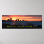 Lights out on detroit posters