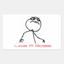 Like a Boss Rectangle Sticker