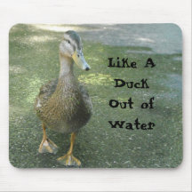 Like A Duck Out of Water Mousepads