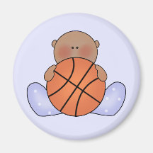 Lil Basketball Baby Boy - Ethnic Magnet
