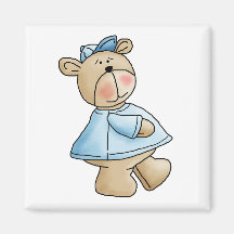 Lil' Bears · Baby Boy Blue Shirt Fridge Magnets