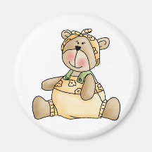 Lil' Bears · Baby Girl Yellow Romper Refrigerator Magnets