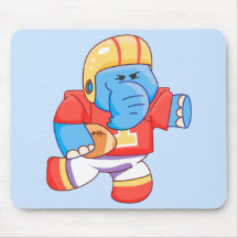 Lil Blue Elephant Football Mouse Mat