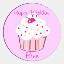 Lil' Cupcake Round Stickers