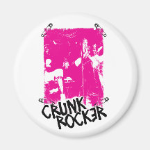 Lil Jon "Crunk Rocker Safety Pin Pink" Refrigerator Magnets