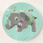 Lil Lucky Elephant Green Coaster coasters