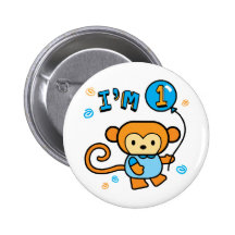 Lil Monkey 1st Birthday Pin