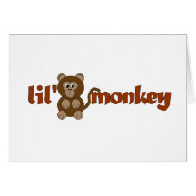 Lil monkey greeting cards