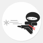 Lil' Ninja Round Stickers