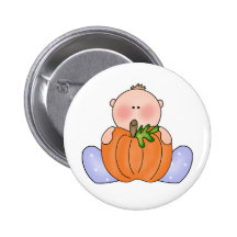 Lil Pumpkin Baby Boy Pinback Buttons