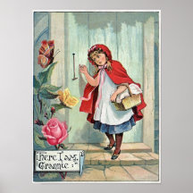 Lil Red Riding Hood GranMa's Vintage Poster Art Pr