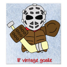 Lil' Vintage Hockey Goalie Photographic Print