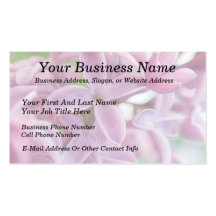 Lilac Bloom In Early Spring Business Card Templates