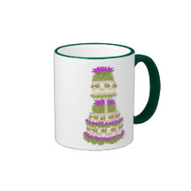 Lilac Floral Wedding Cake Mug