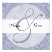 lilac floral Wedding Invitation